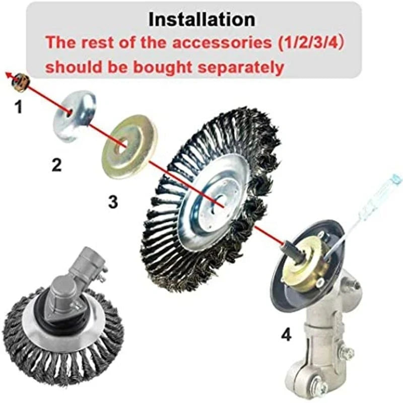 Escova De Aço Universal Para Roçadeira