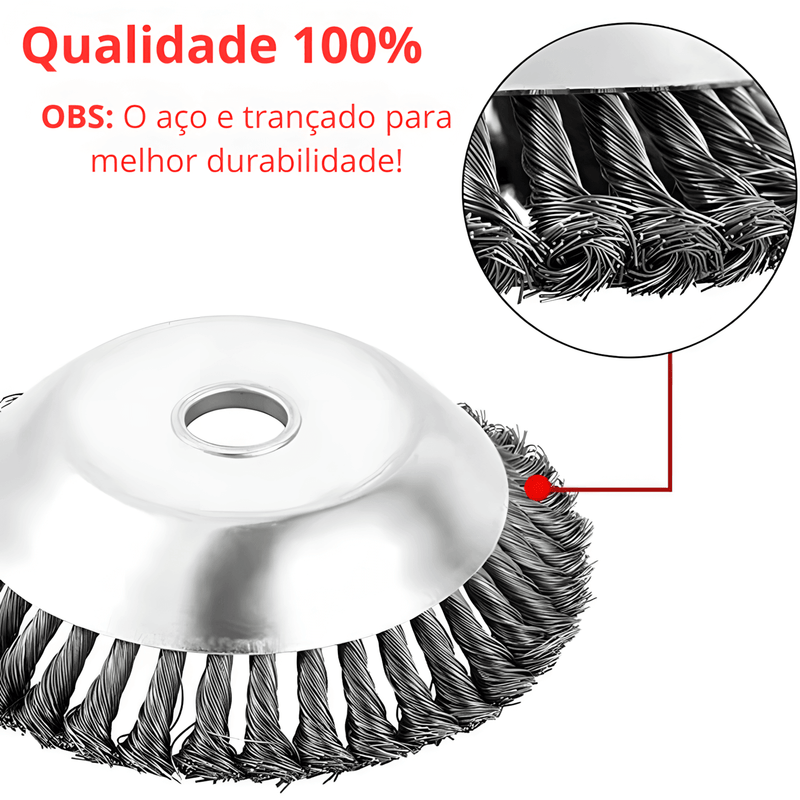 TurboAço PRO - Escova De Aço Universal Para Roçadeira - click aqui